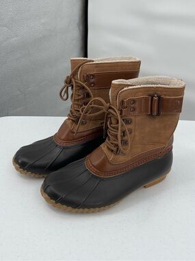 JBU vegan leather duck boots rain boots